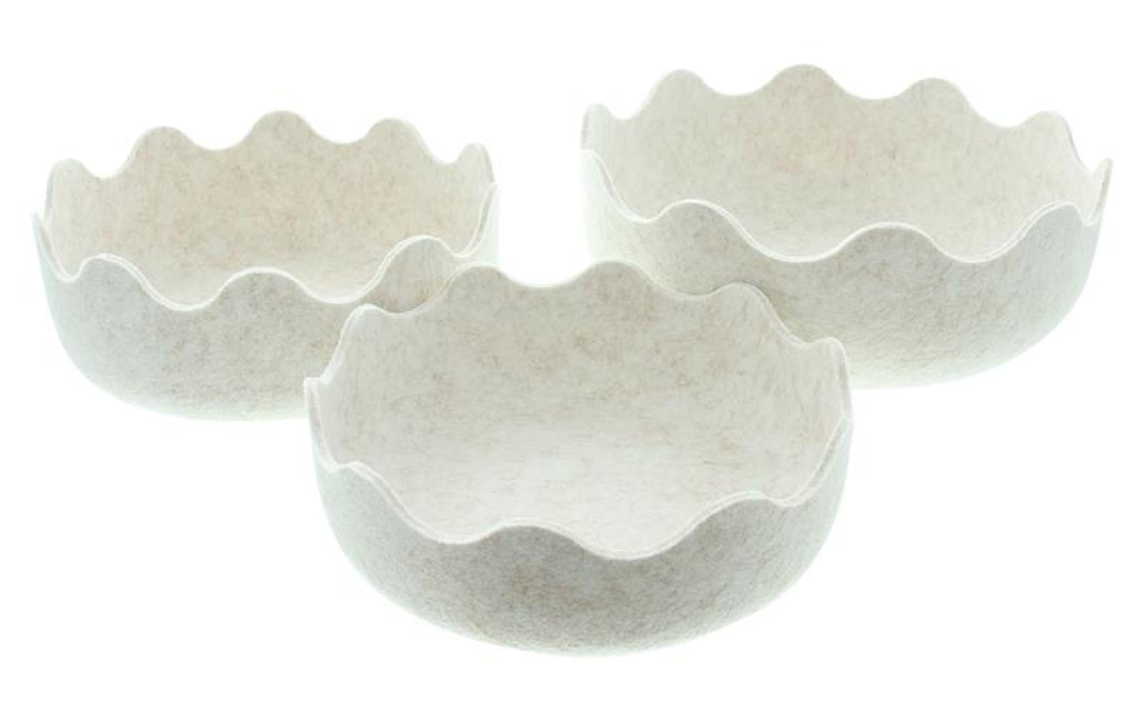 3x Schale "Osterei" Dekoschale aus Filz Ø 20 - 22 - 26 cm, Osternest, Osterschale, Osterdeko, Filzschale