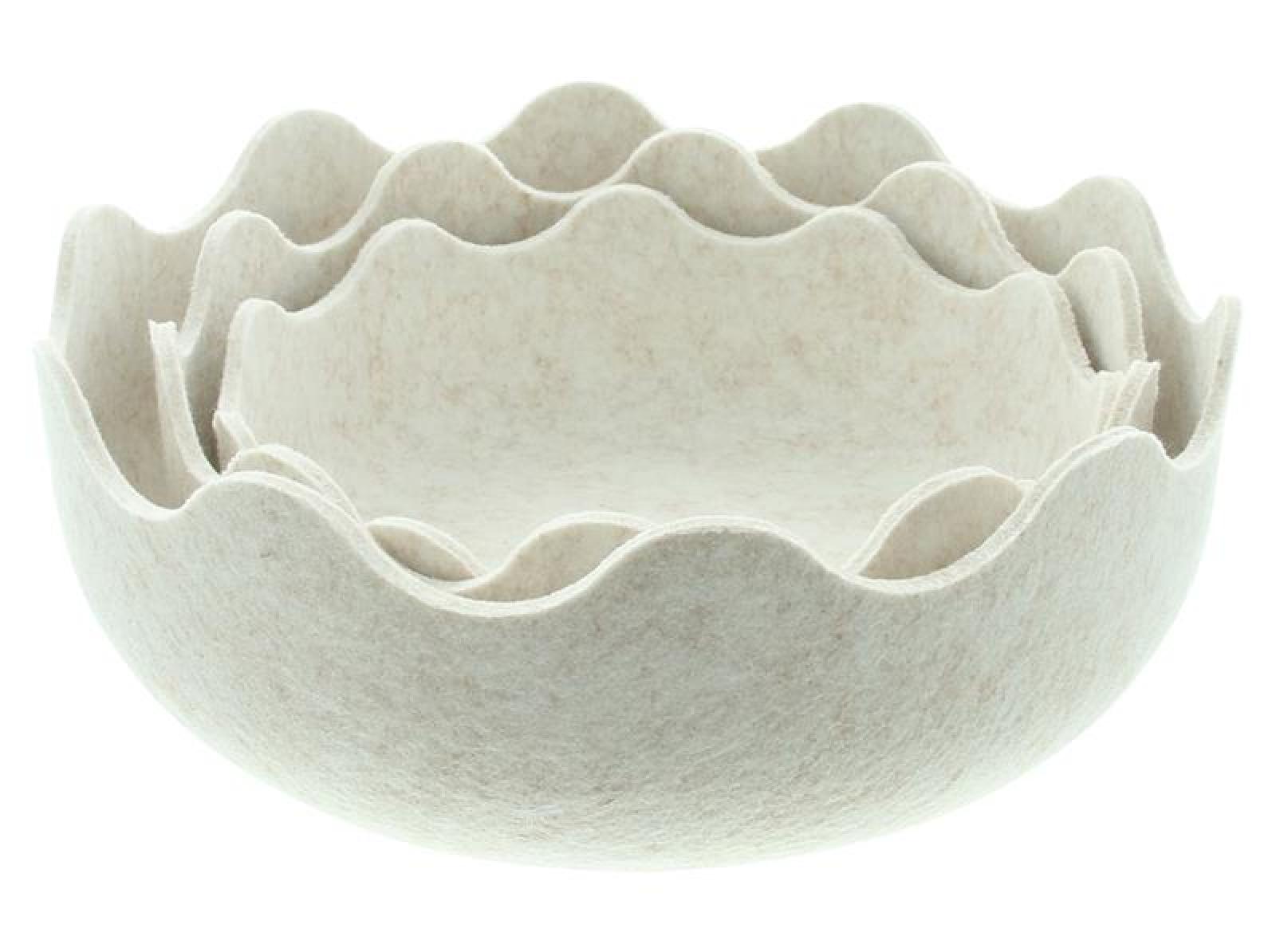 3x Schale "Osterei" Dekoschale aus Filz Ø 20 - 22 - 26 cm, Osternest, Osterschale, Osterdeko, Filzschale