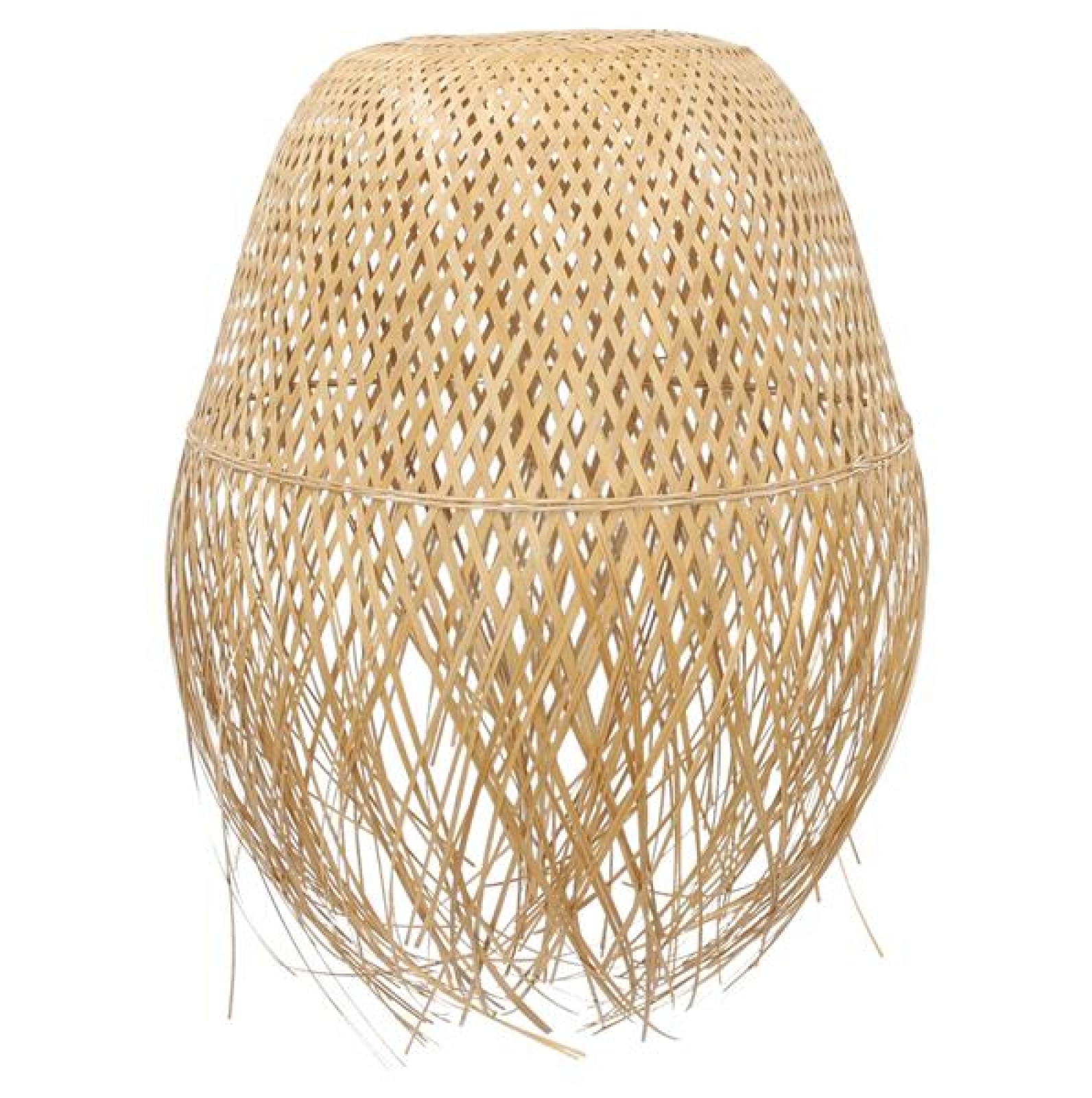 2x Lampenschirm "Ibiza" für Hängelampe aus Bambus, Hängelampenschirm Ø 42 x 62 cm, Ersatzschirm für Pendelleuchte, Deckenlampe