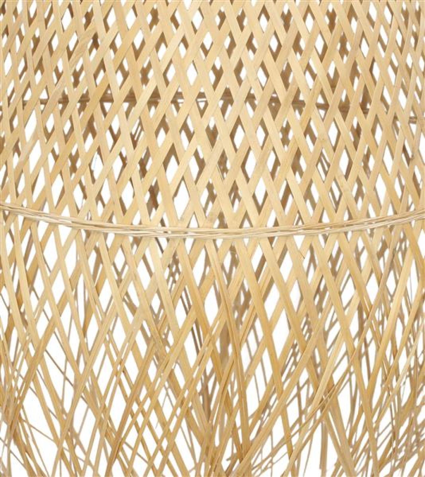 2x Lampenschirm "Ibiza" für Hängelampe aus Bambus, Hängelampenschirm Ø 42 x 62 cm, Ersatzschirm für Pendelleuchte, Deckenlampe