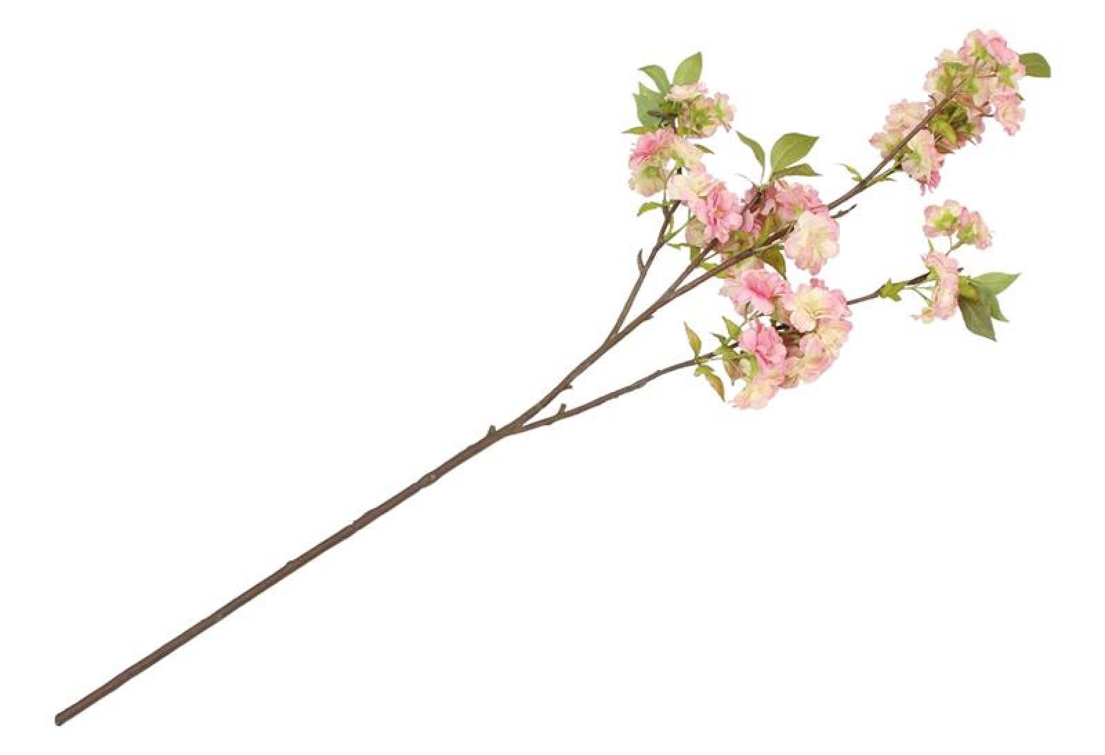 Kunstblume "Kirschblütenzweig" 98 cm groß, Dekozweig in rosa, Kunstpflanze wie echt, Dekoblume