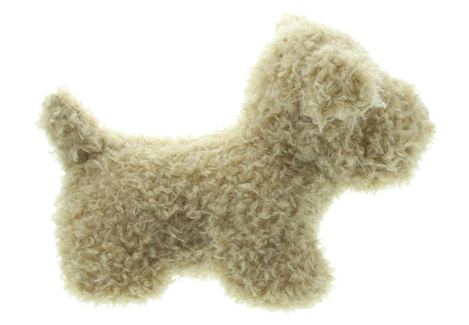 Türstopper "Hund" aus Kunstfell, schwer, lustiger Tür- & Fensterstopper, Türfeststeller, Türpuffer Boden