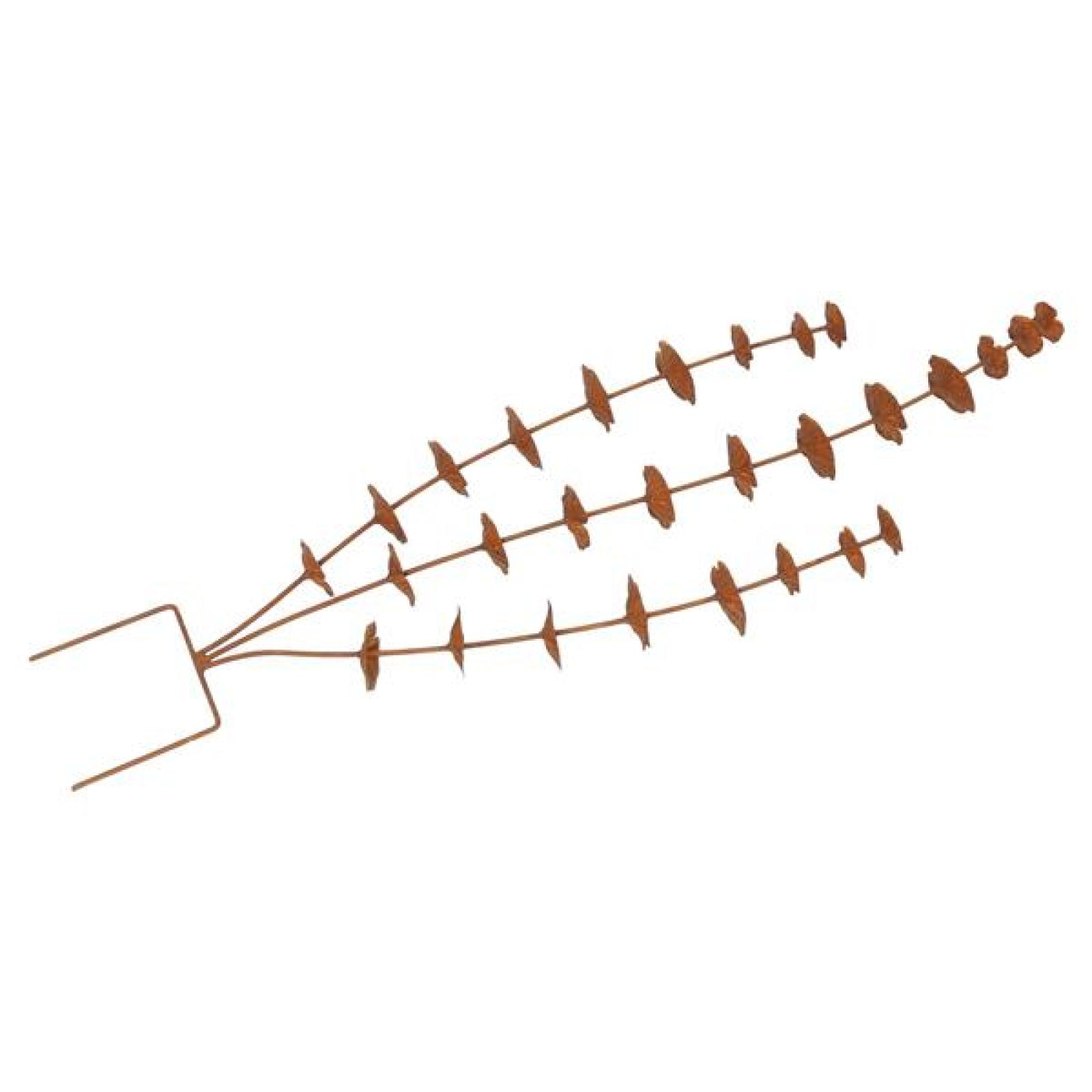 Gartenstecker "Rostblume" aus Metall mit Echt Rost Finish, 96 cm hoch, Dekostecker wetterfest, Roststecker, Outdoor Gartendeko für Draußen