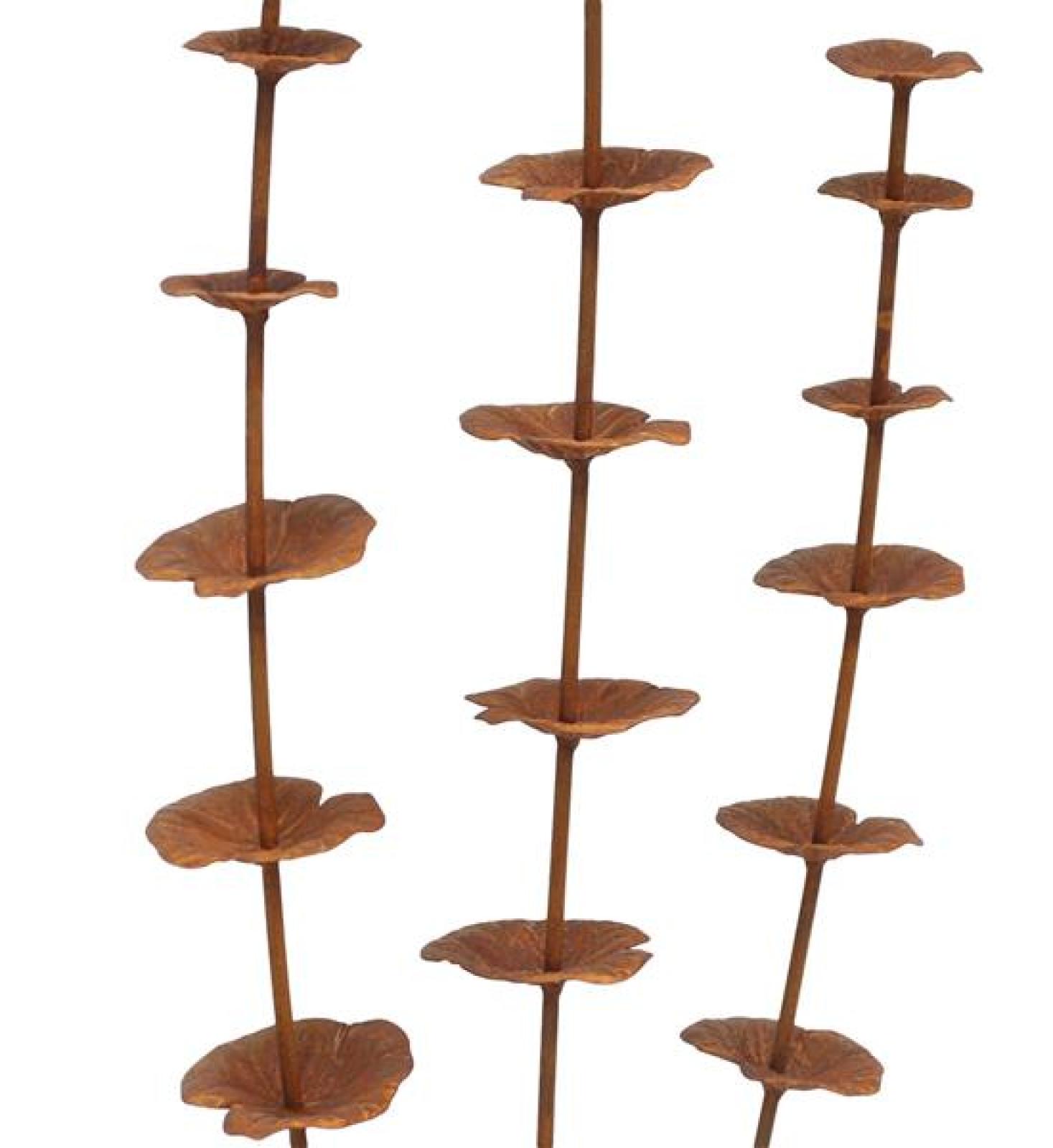 Gartenstecker "Rostblume" aus Metall mit Echt Rost Finish, 96 cm hoch, Dekostecker wetterfest, Roststecker, Outdoor Gartendeko für Draußen
