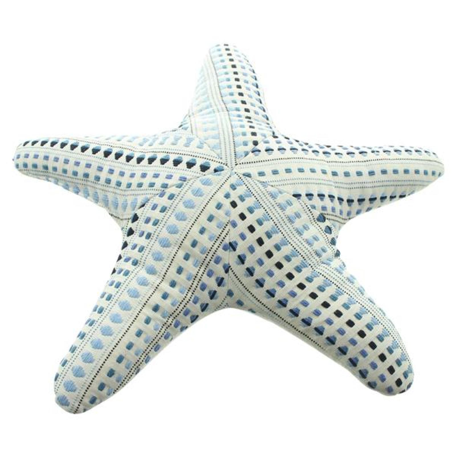 Dekokissen "Seestern" Sofakissen in beige, Ø 51 cm, Zierkissen maritim, Couchkissen, Kuschelkissen