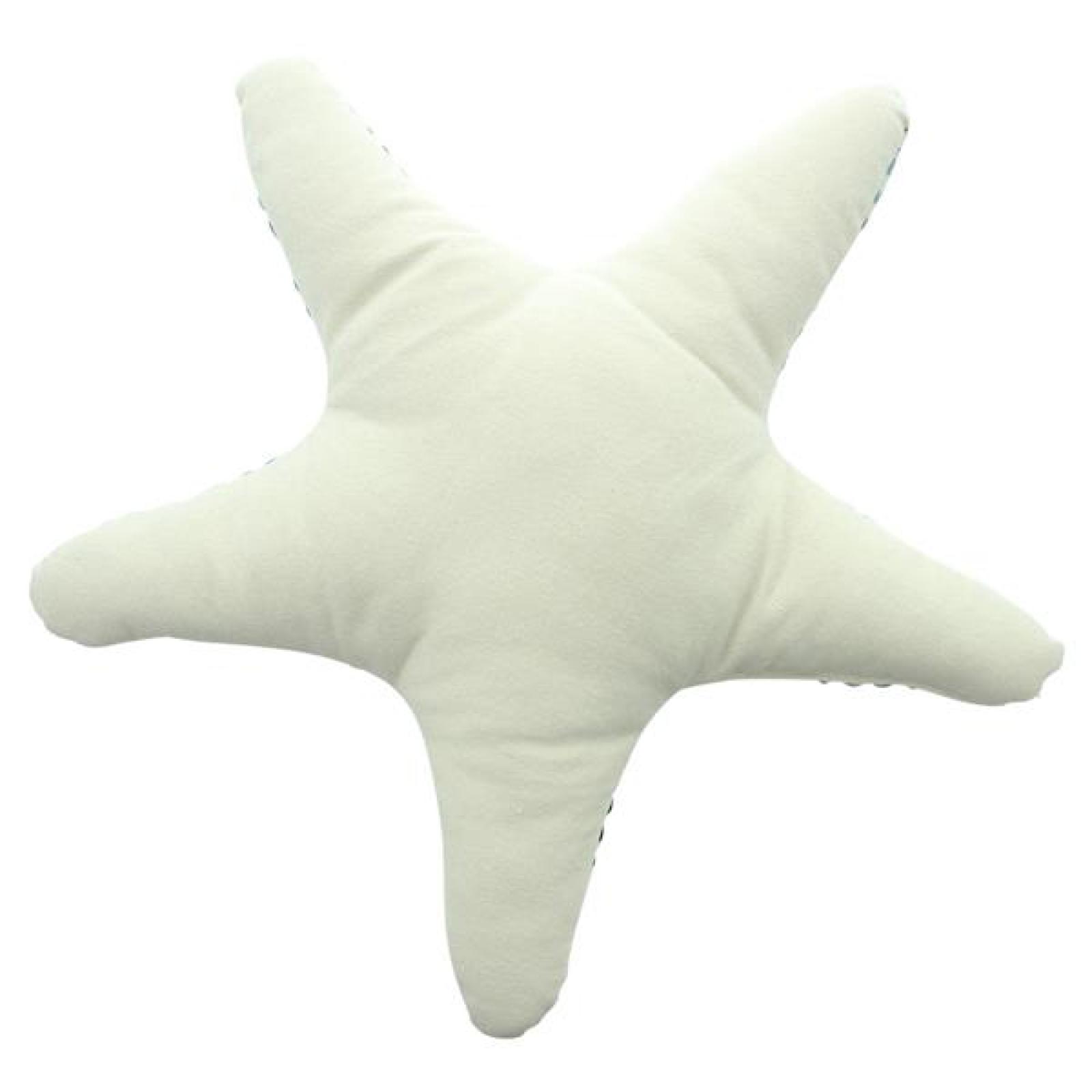 Dekokissen "Seestern" Sofakissen in beige, Ø 51 cm, Zierkissen maritim, Couchkissen, Kuschelkissen