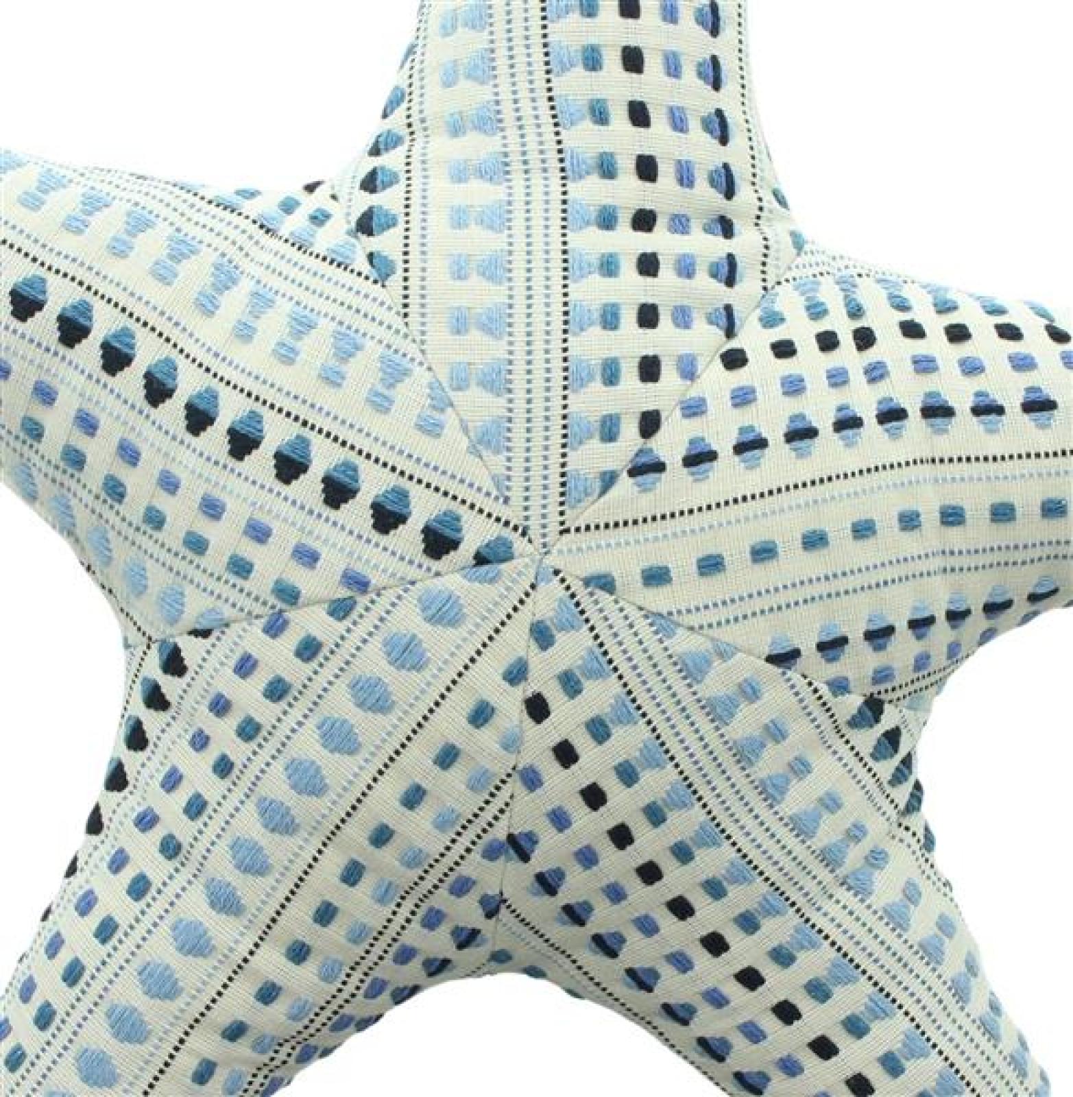Dekokissen "Seestern" Sofakissen in beige, Ø 51 cm, Zierkissen maritim, Couchkissen, Kuschelkissen