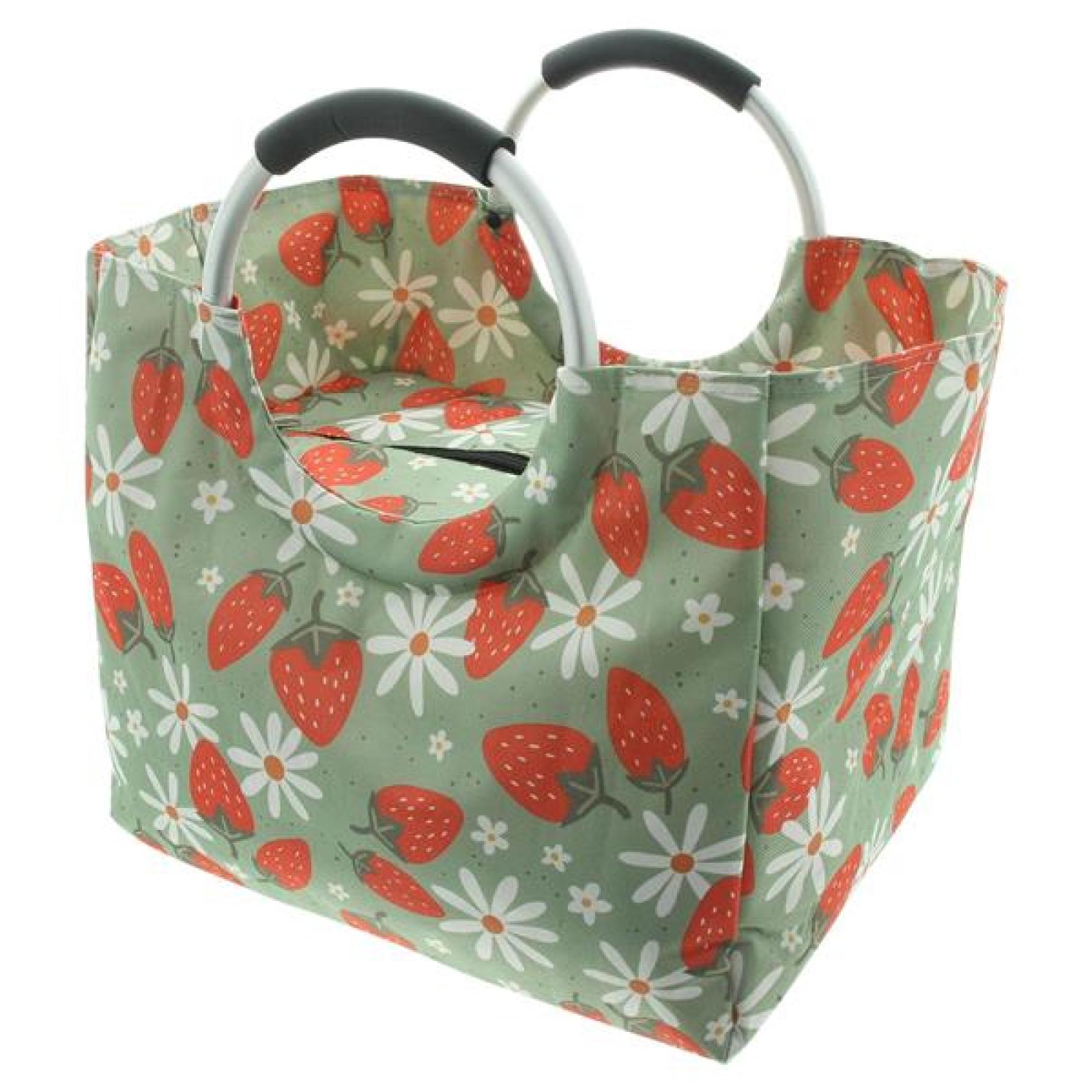 Kühltasche "Erdbeer" kleine Lunchtasche, tragbare Kühlbox, Isoliertasche, Thermotasche, Picknicktasche