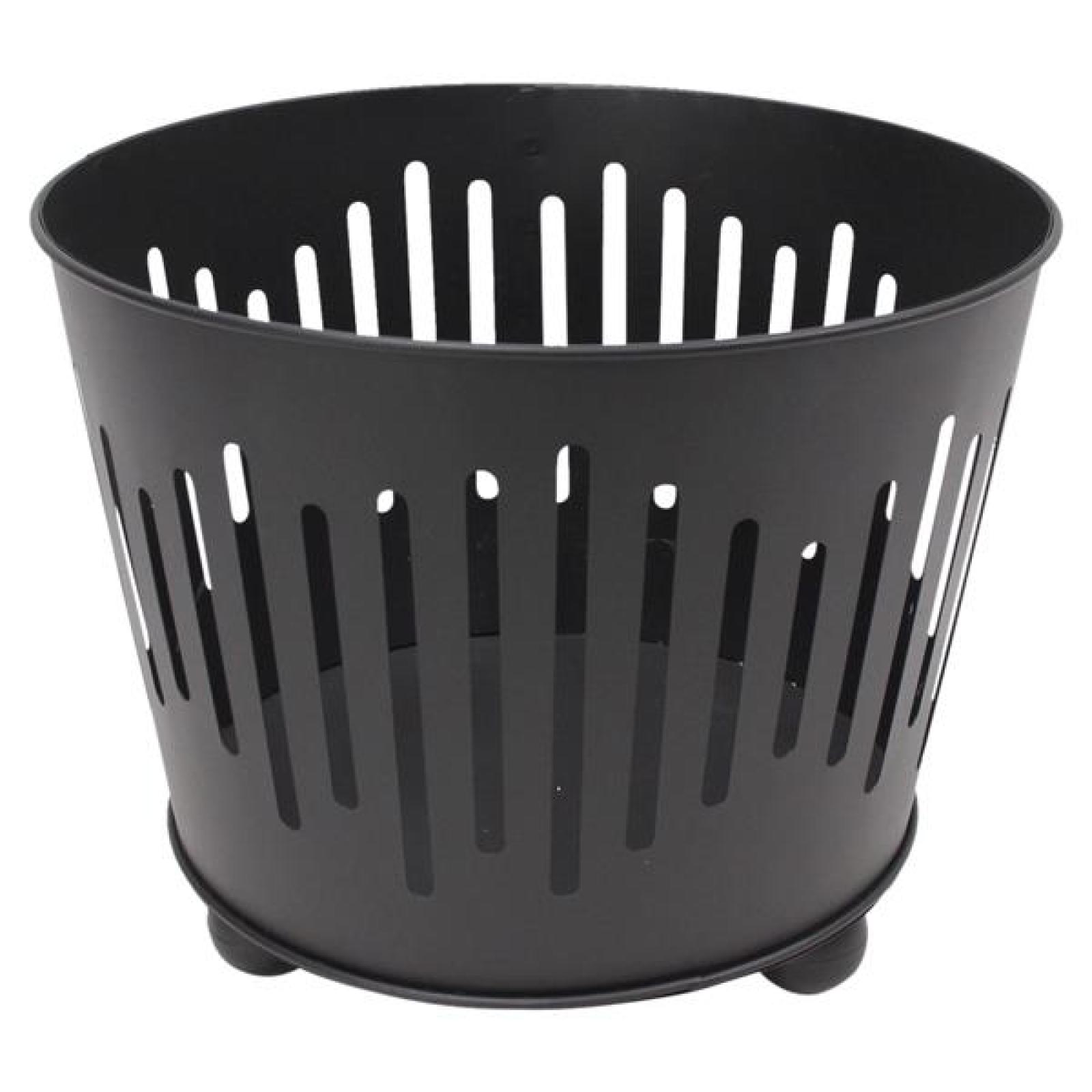 Feuerkorb "Black" aus Metall, matt-schwarz lackiert, rund Ø 39 x 32 cm, Feuerschale für Garten & Terrasse