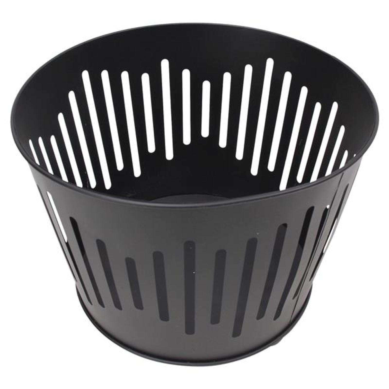Feuerkorb "Black" aus Metall, matt-schwarz lackiert, rund Ø 39 x 32 cm, Feuerschale für Garten & Terrasse