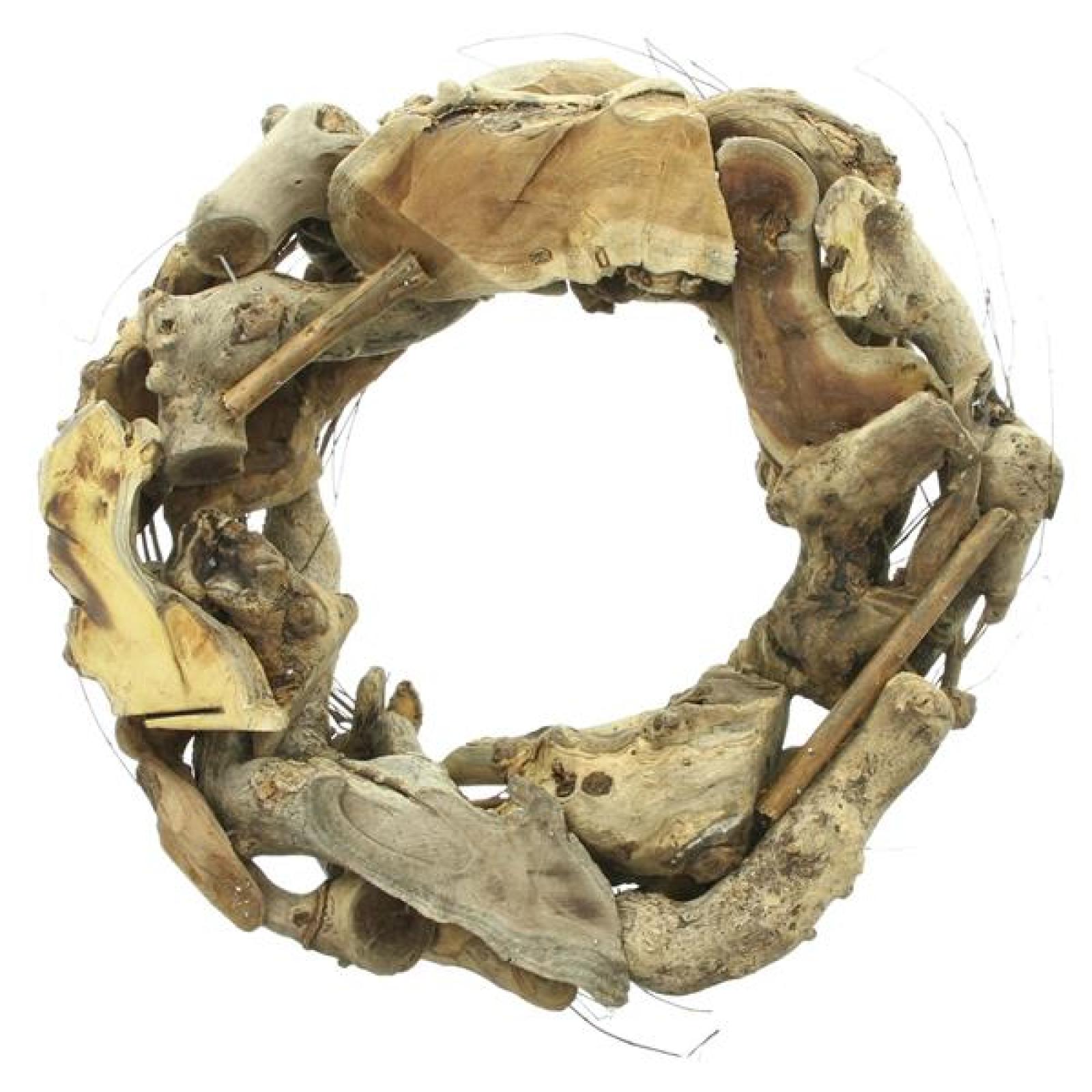 Kranz "Wurzelholz" aus Weide, Tischkranz Ø 35 cm, Dekokranz, Holzkranz