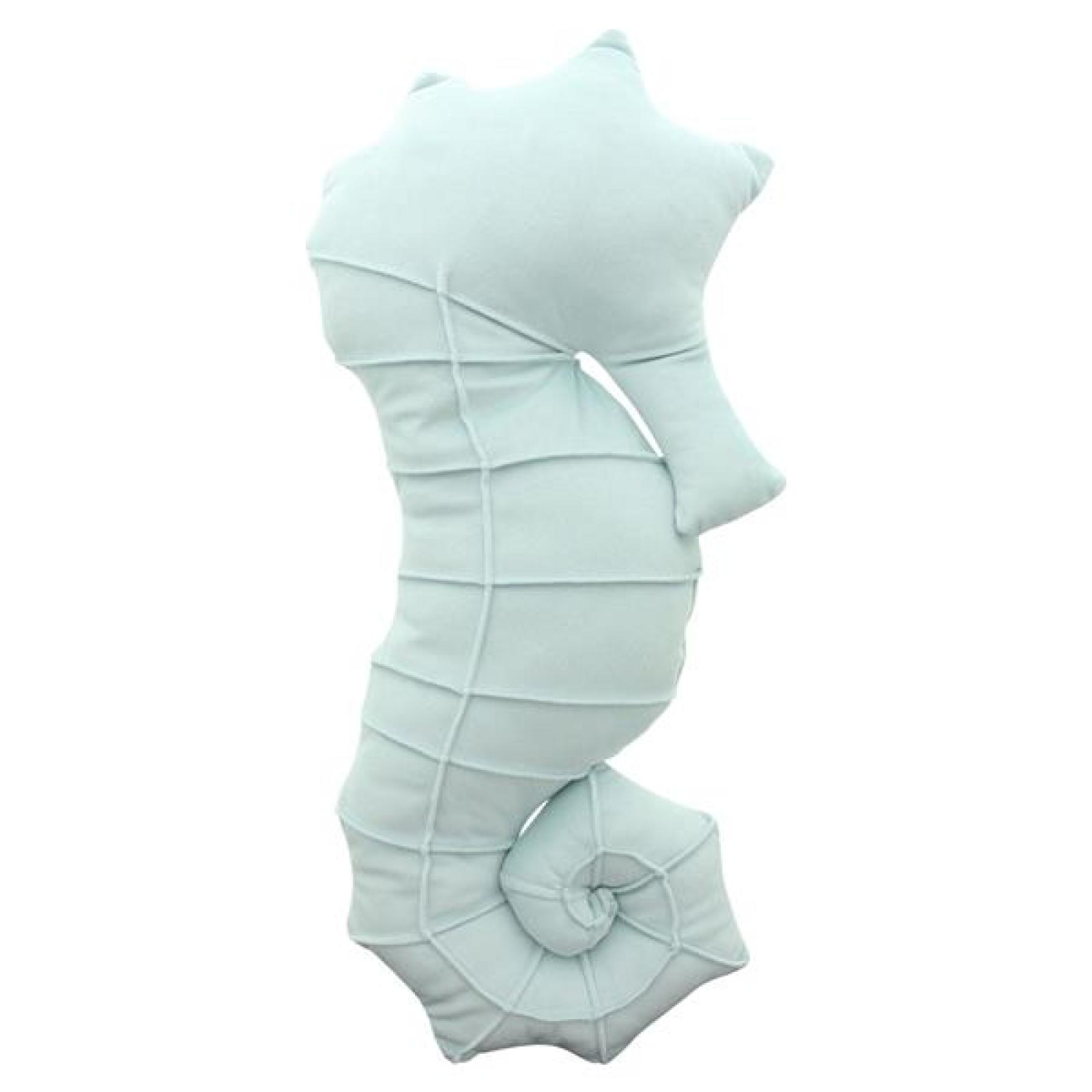 Dekokissen "Seepferdchen" Sofakissen in hellblau, 58 cm hoch, Zierkissen maritim, Couchkissen, Kuschelkissen