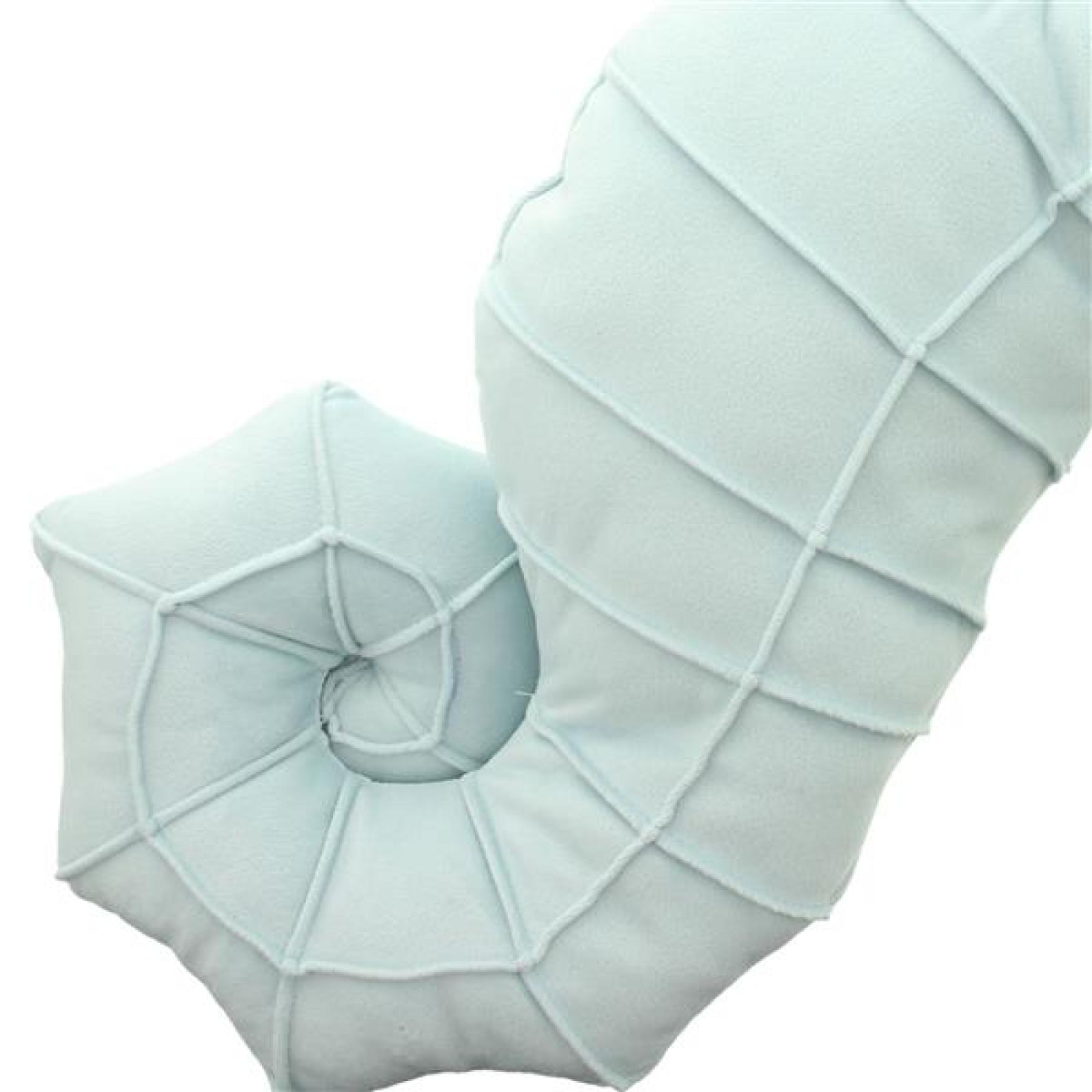 Dekokissen "Seepferdchen" Sofakissen in hellblau, 58 cm hoch, Zierkissen maritim, Couchkissen, Kuschelkissen