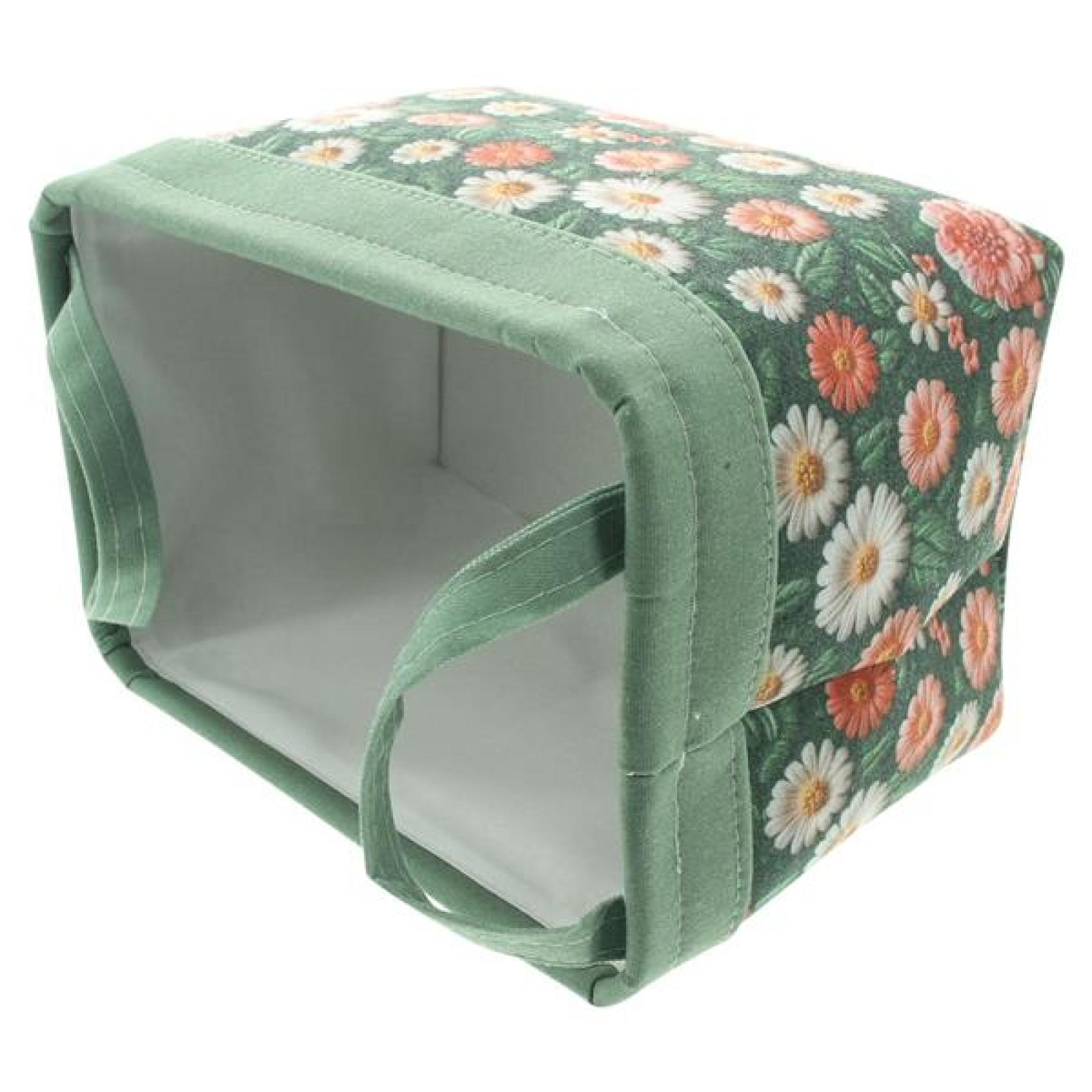 Stoffkorb "Blumen" bunt, 29x19x18 cm, Aufbewahrungskorb, Universalkorb, Tragekorb, Spielzeugkorb, Badkorb