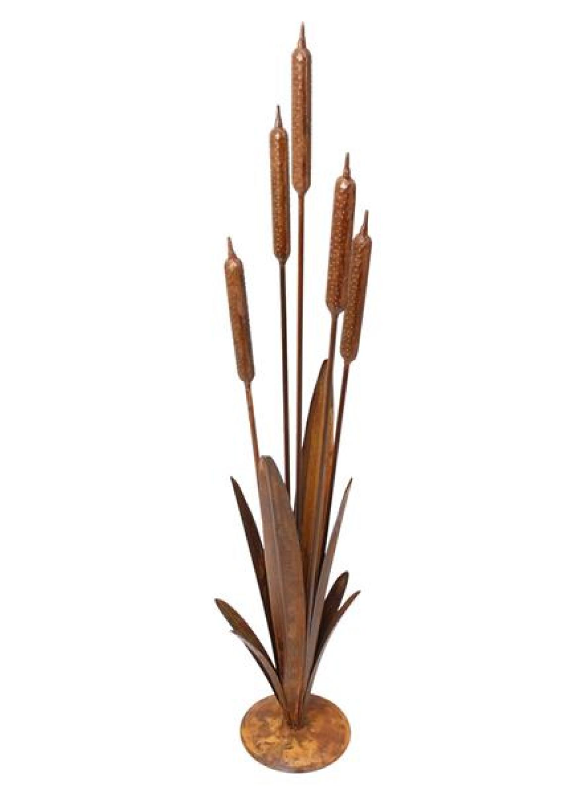 Gartendeko "Schilf" aus Metall mit Edelrost, 91 cm hoch, Schilfgras Outdoor Rost Deko für Draußen