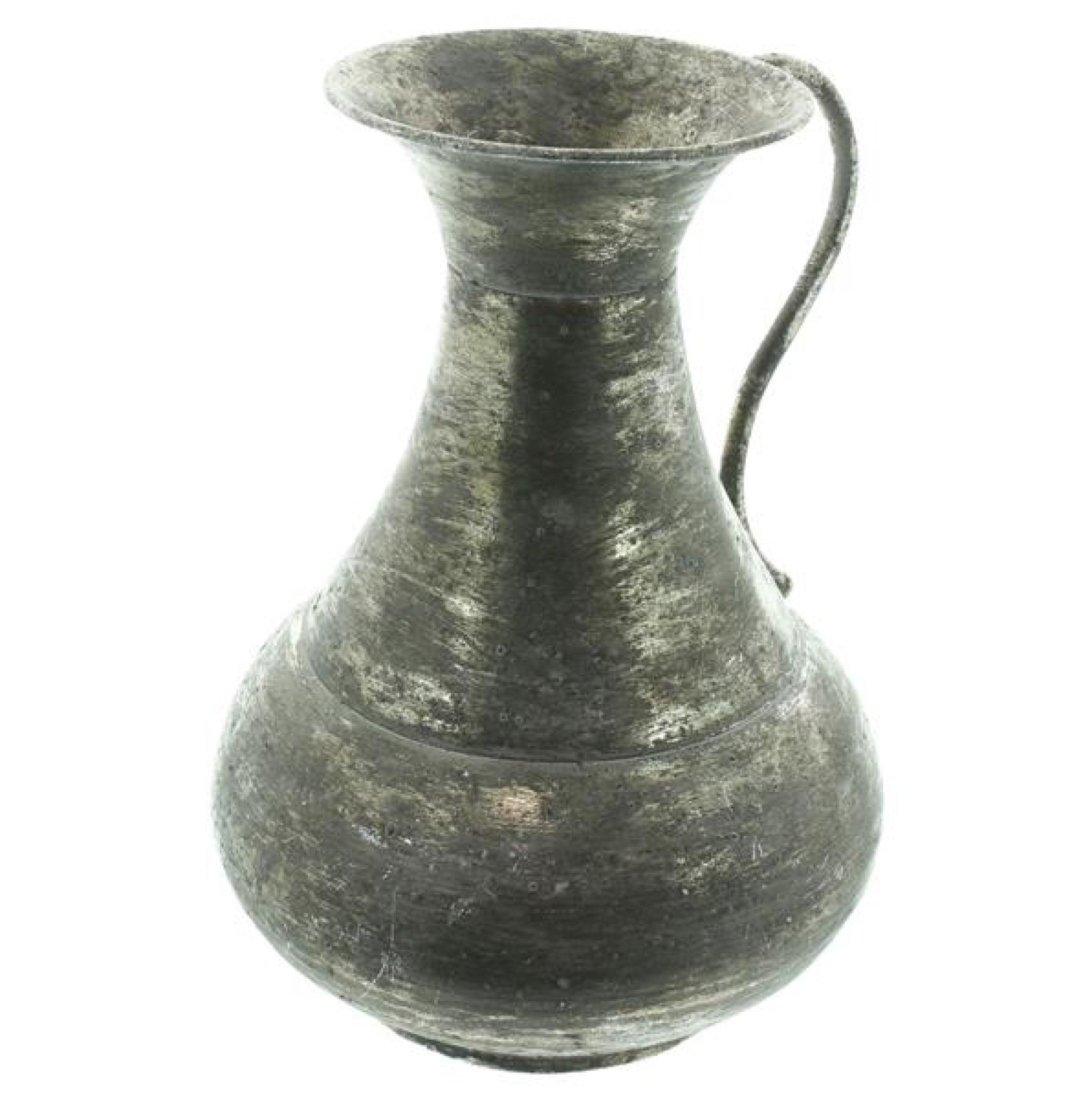 Dekokrug "Metallic" aus Metall, mit Antik Finish in Gold, 27 cm hoch, Vase für Trockenblumen, Blumenvase, Tischvase für Zweige & Äste