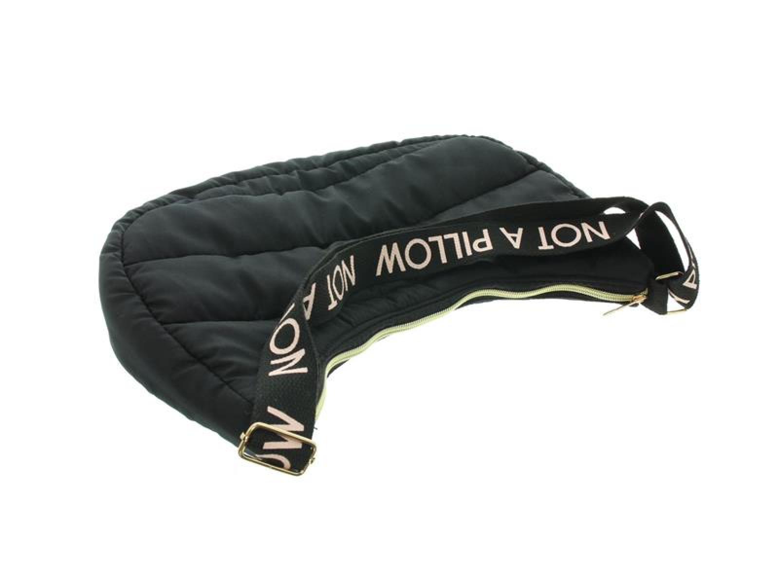 Handtasche "Not a Pillow" schwarz, 36x11x22 cm, klein, Schultertasche, Tragetasche, Umhängetasche