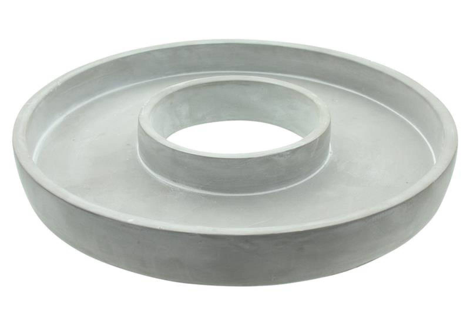 Dekoring "Grey" Zement in Beton Optik, weiß, Ø 35 cm, Betonring, Dekokranz, Tischkranz zum Dekorieren