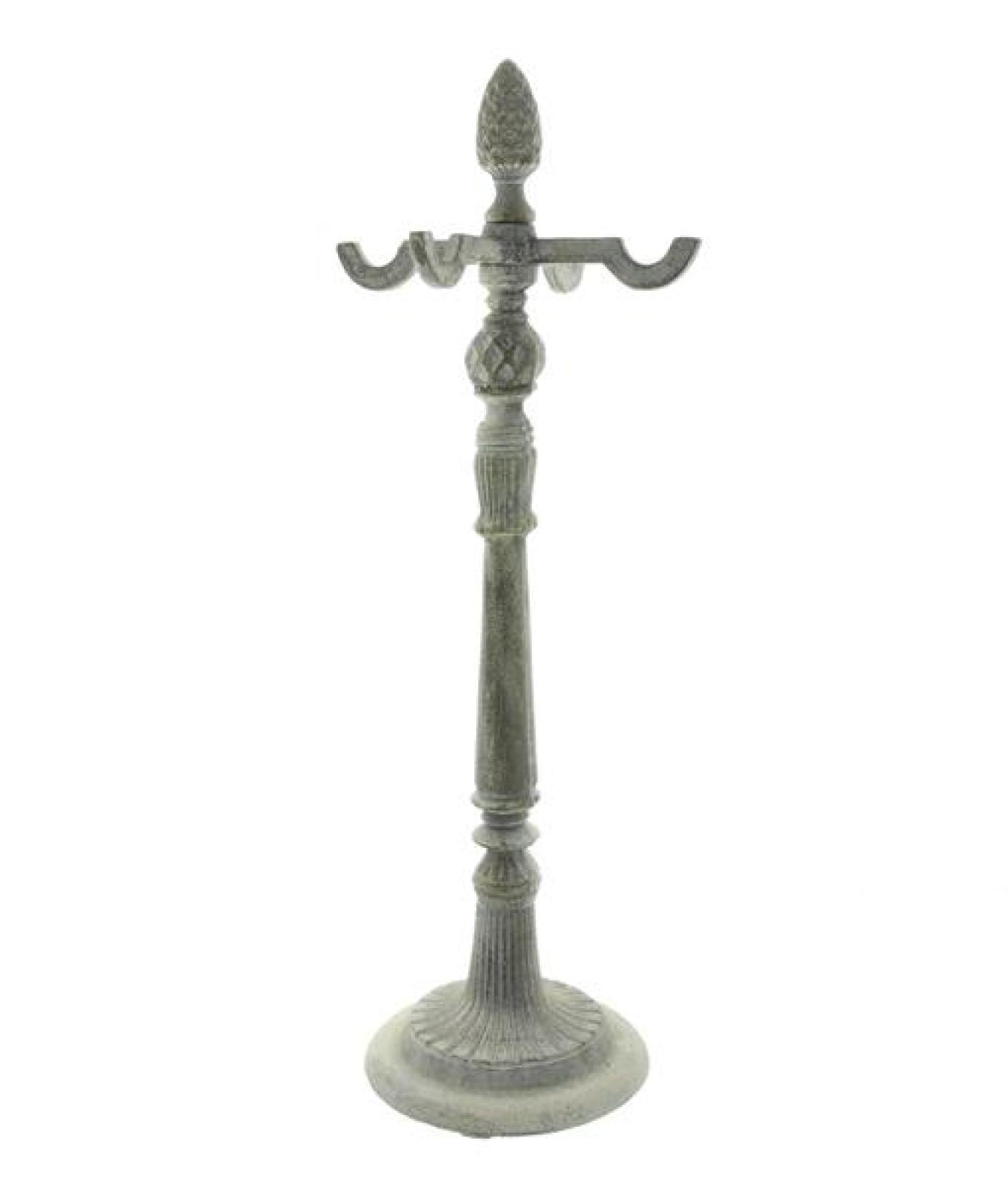 Kranzständer "Nostalgie" aus Metall, grau / braun, Antik Finish, Ständer für Kränze, Halterung für Weihnachtskranz