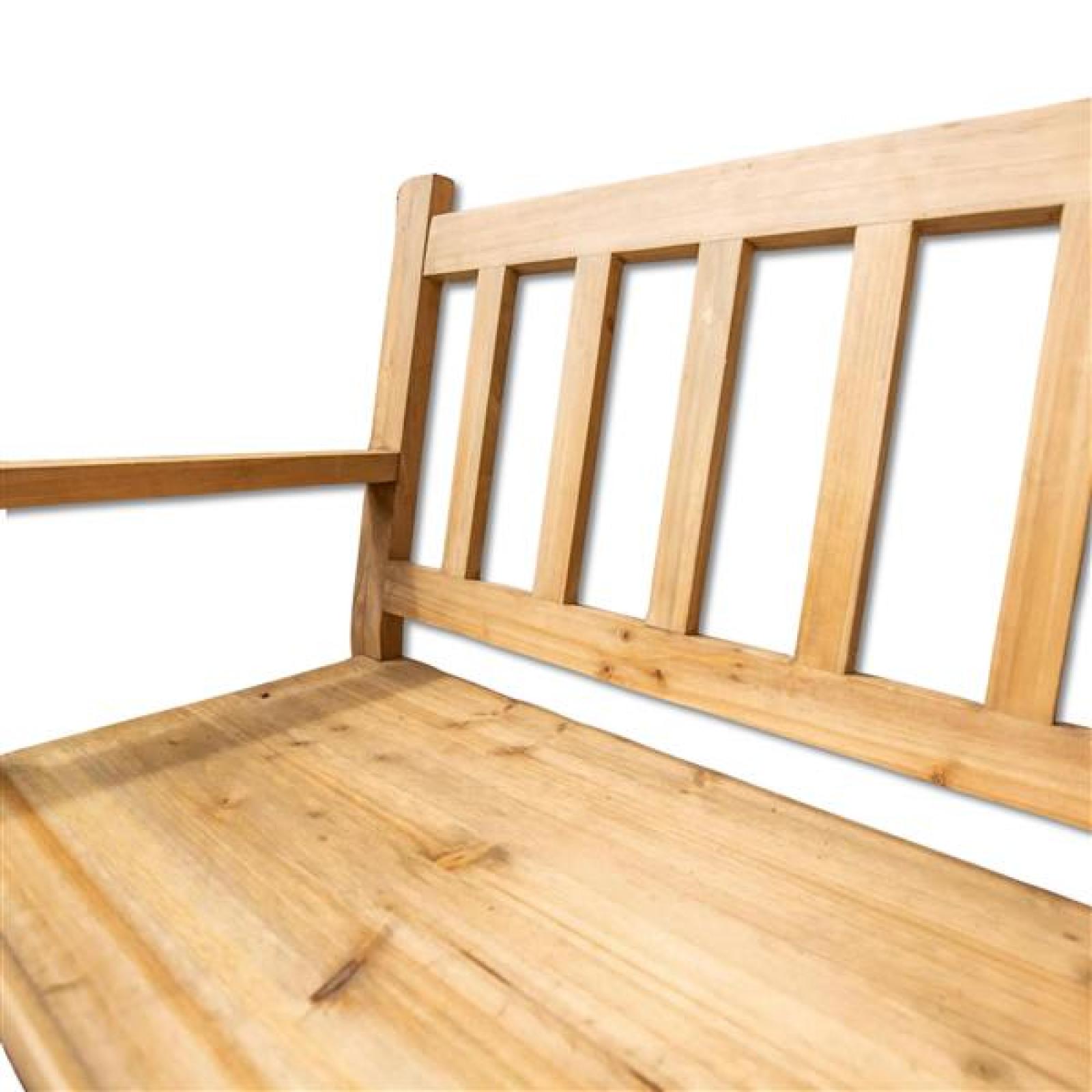 Sitzbank "Nature" aus Holz, 2-sitzer Gartenbank, Friesenbank, Holzbank, Bank für Garten, Balkon, Flur