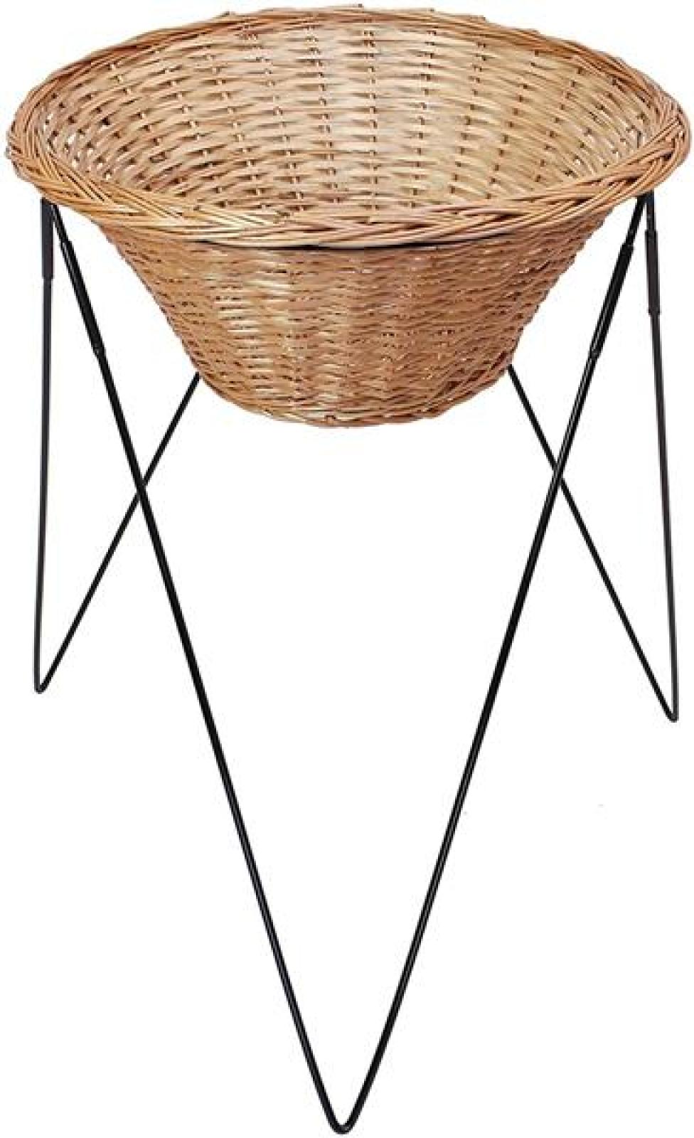 Verkaufsständer mit Weidenkorb Ø 60 cm, Warenkorb, Aktionskorb