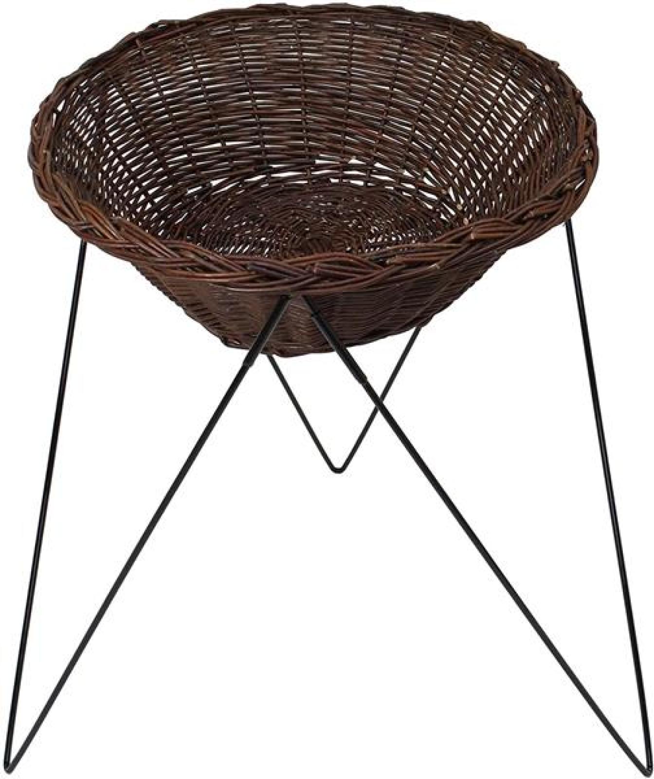 Verkaufsständer mit Weidenkorb Ø 68 cm, Warenkorb, Aktionskorb