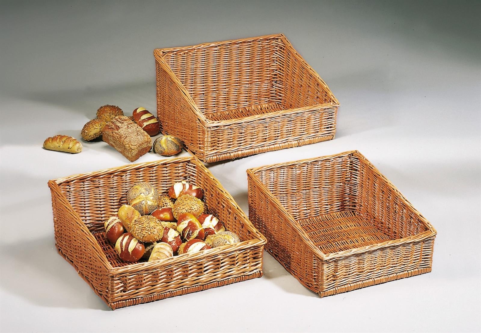 großer Brotkorb aus Weide, 40x50 cm, Verkaufskorb, Regalkorb