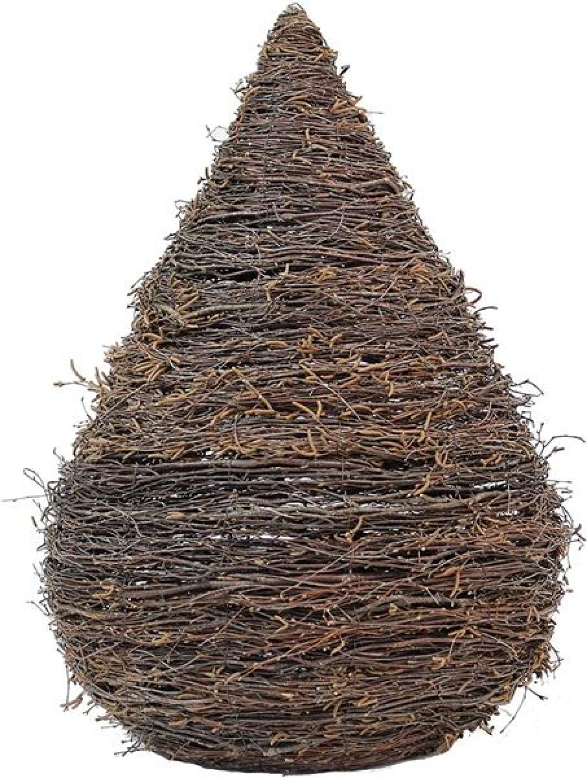 Dekokegel aus Reisig, 80 cm hoch, im Landhaus Stil, Outdoor Gartenkegel, Naturdeko, Deko Kegel für Garten & Terrasse