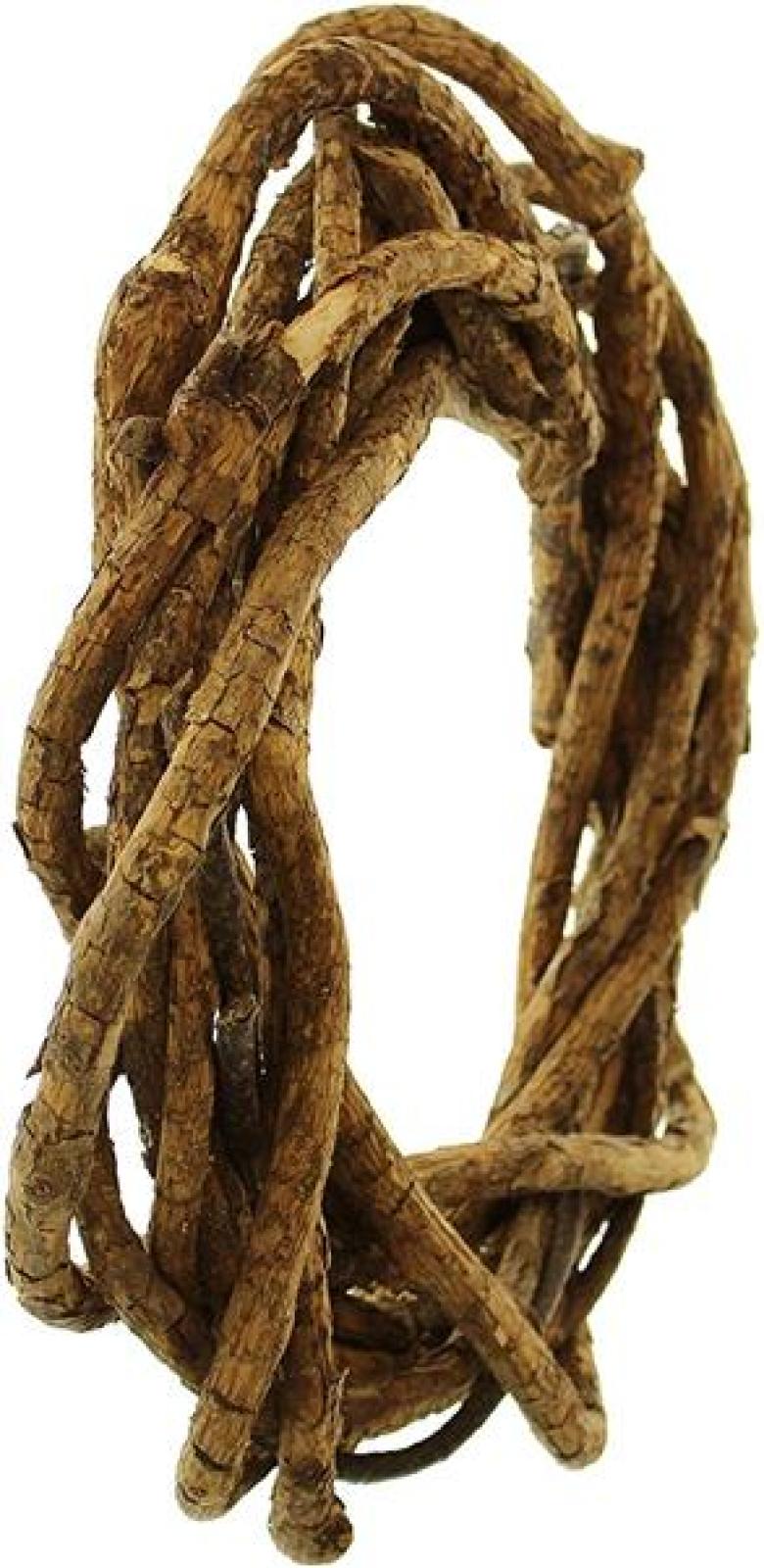 Dekorkranz "Rustikal" aus Rebenholz, Ø 40 cm, Türkranz, Wandkranz, Tischkranz für Drinnen & Draußen