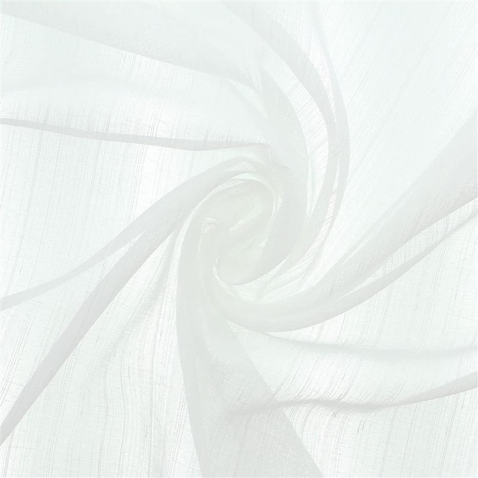 Dekoschal in Leinenoptik, weiß, 140x250 cm, Schlaufenschal