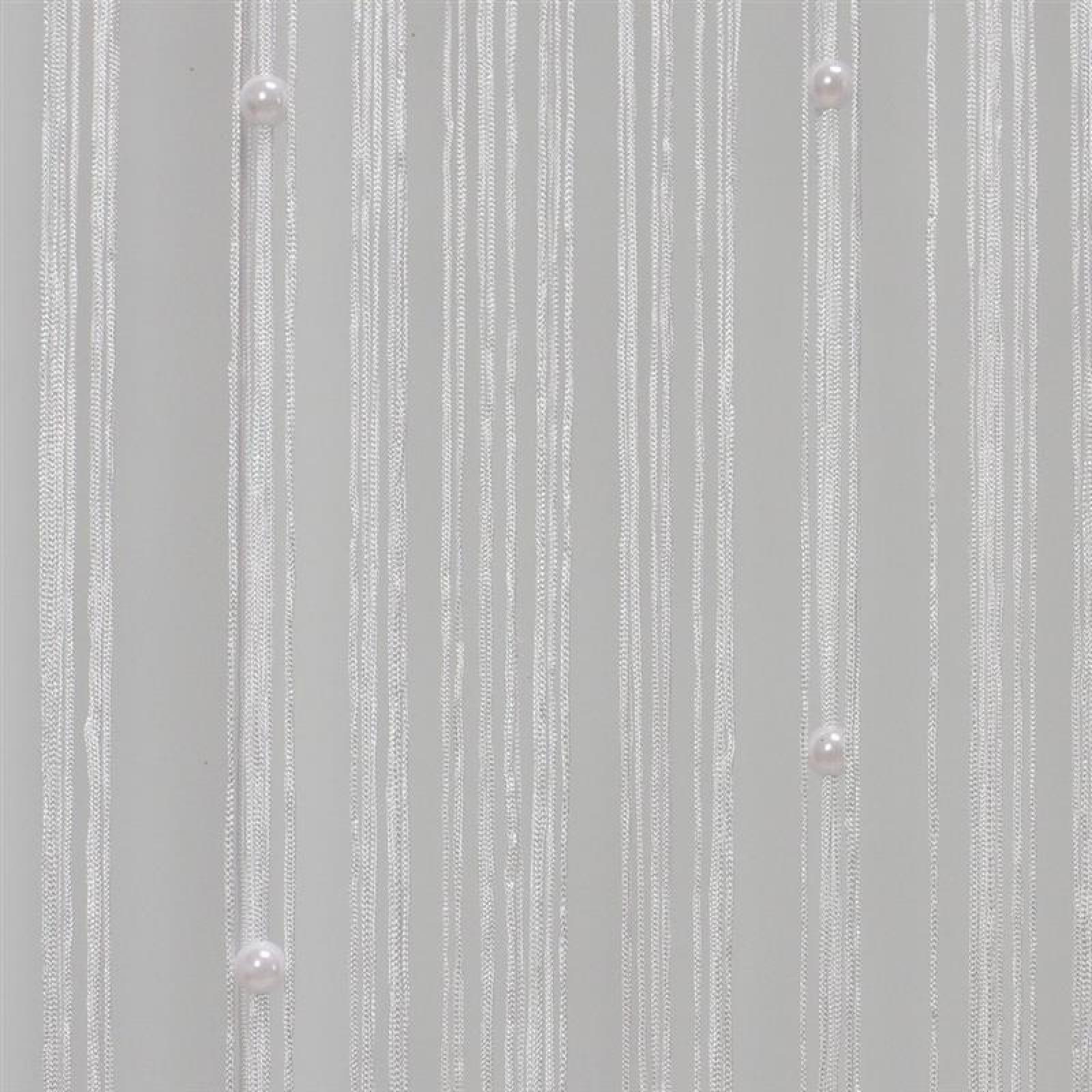 Fadenvorhang "Weiße Perlen" 90x205 cm, Balkontür Insektenschutz Vorhang, Türvorhang, Fliegenvorhang