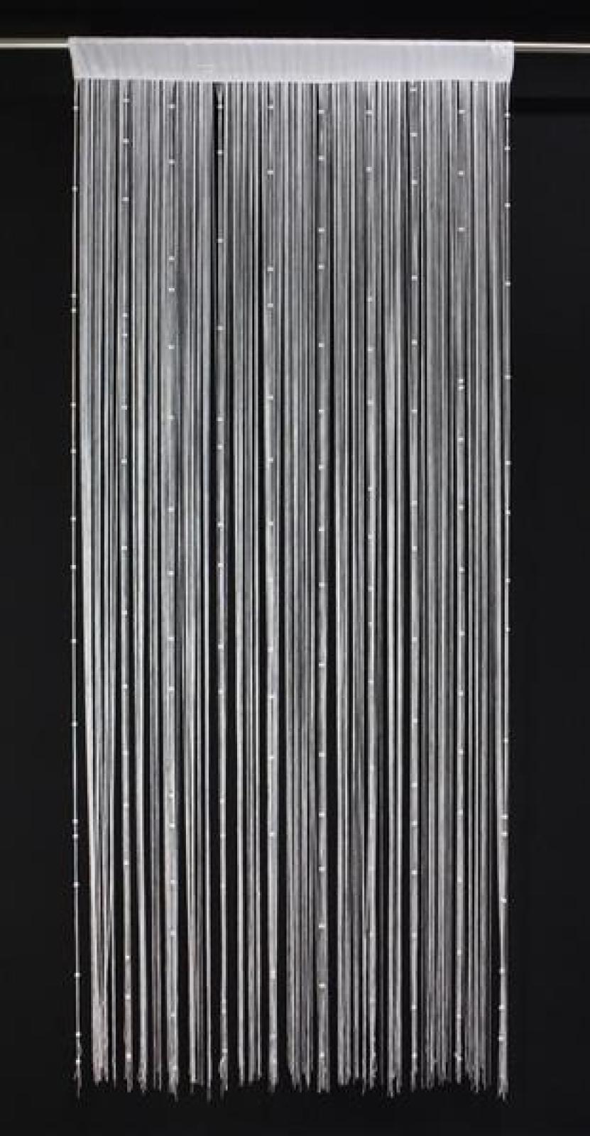 Fadenvorhang "Weiße Perlen" 90x205 cm, Balkontür Insektenschutz Vorhang, Türvorhang, Fliegenvorhang