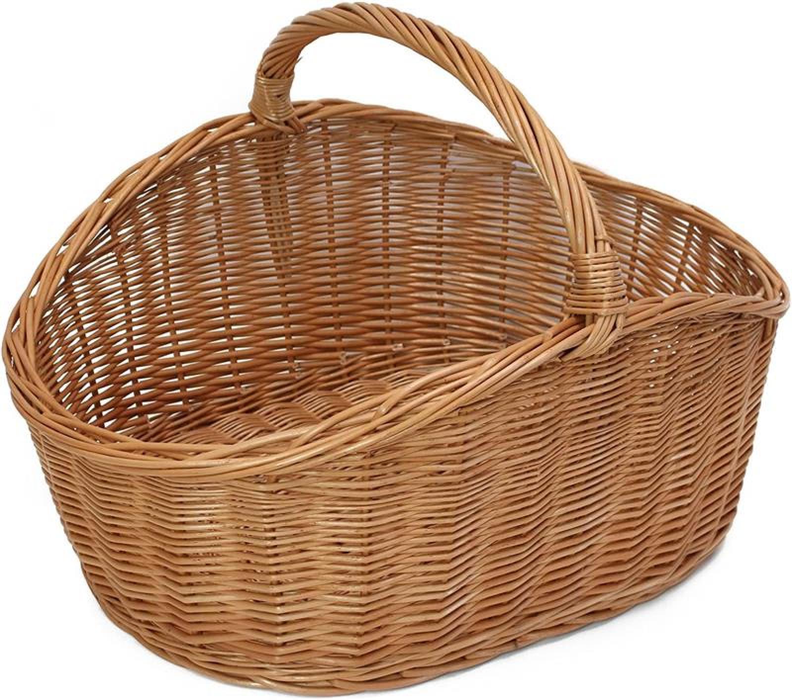 XXL Einkaufskorb "Maxi" aus Weide, 68x49 cm groß, Tragekorb, Erntekorb, Weidenkorb, Flechtkorb