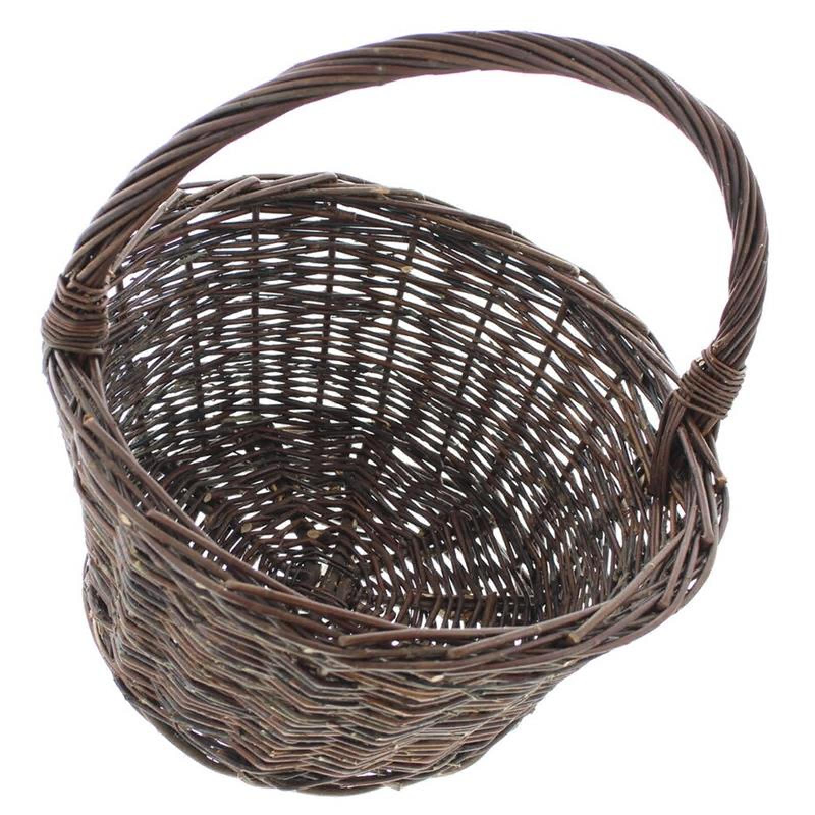 Bügelkorb "Ernte" aus Weide, braun, Erntekorb, Pilzkorb