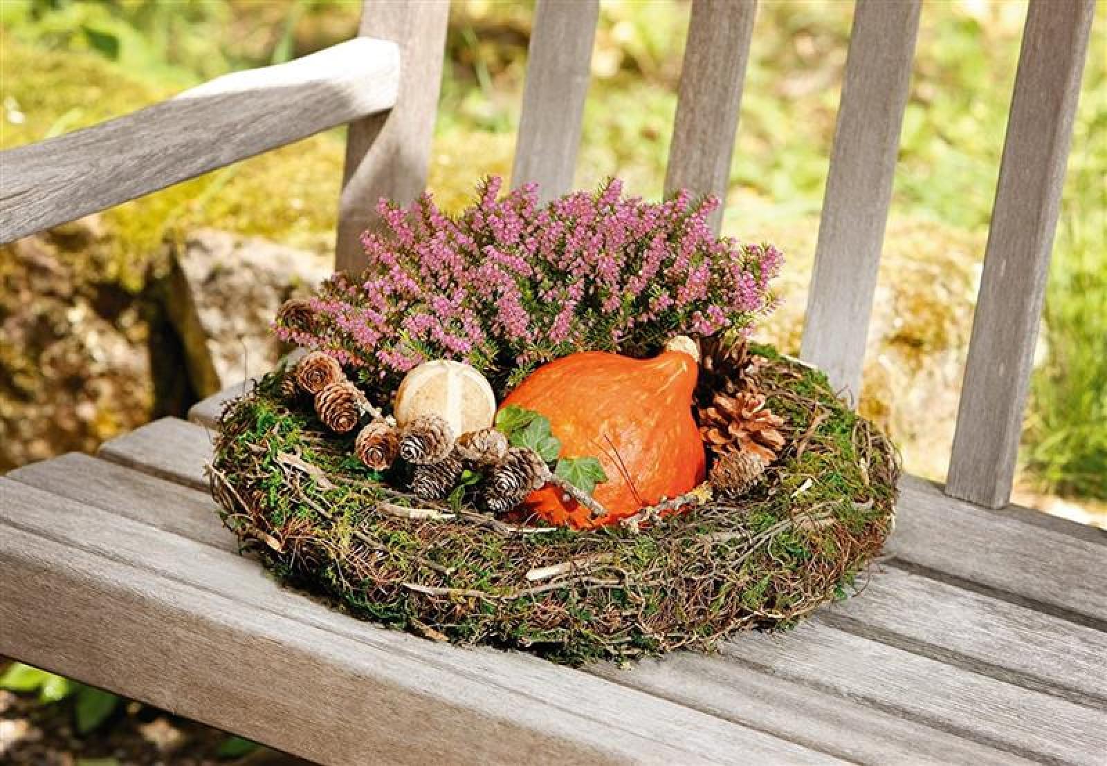Dekokranz "Moos" aus Birkenreisig, Ø 40 cm, Naturkranz, Türkranz, Reisigkranz