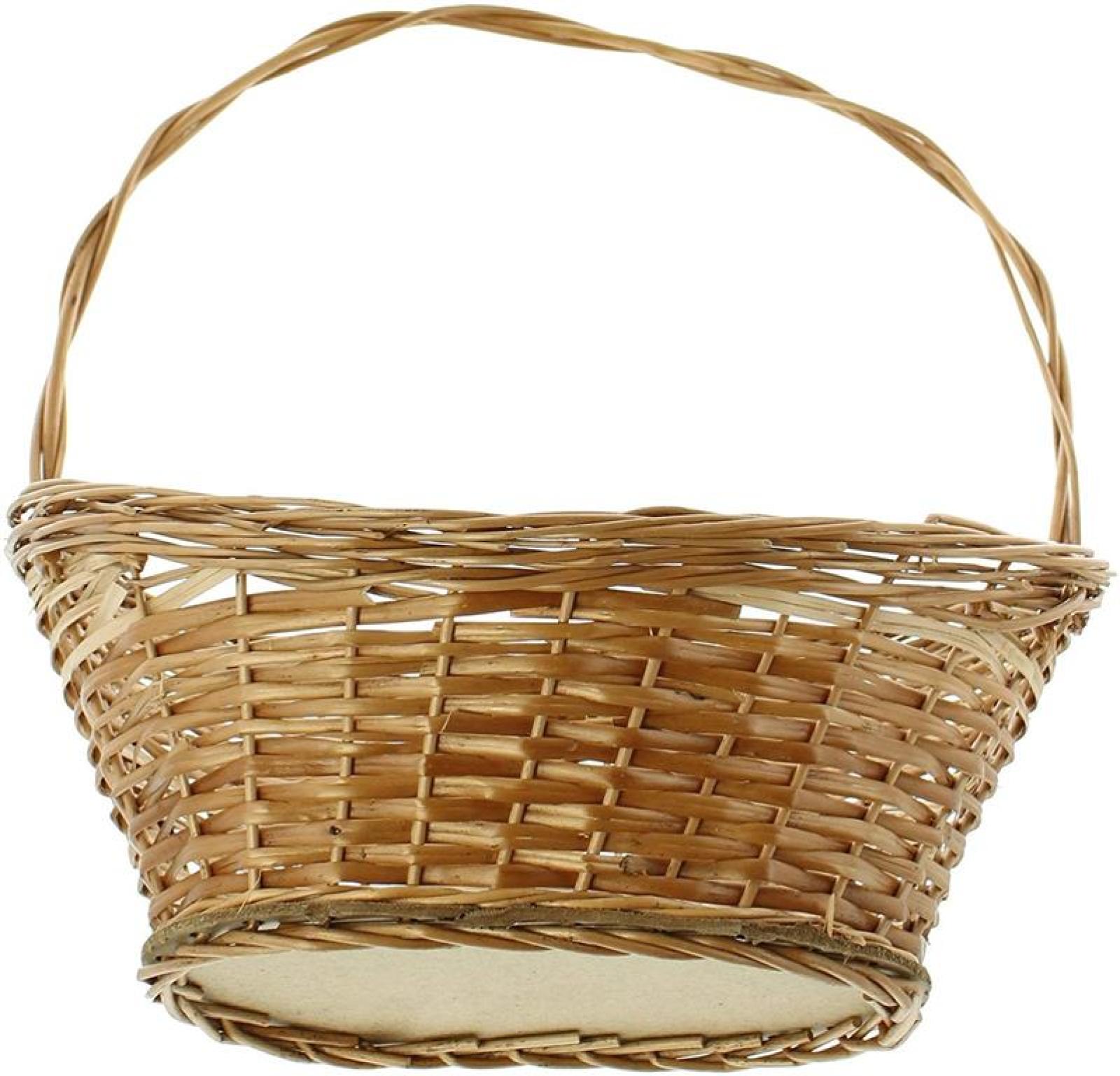 Präsentkorb "Natur" mittel, aus Weide, Geschenkkorb leer, Henkelkorb, Weidenkorb