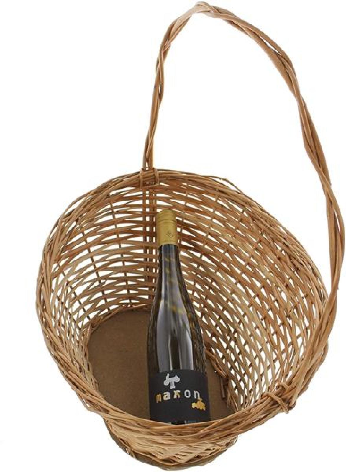 Präsentkorb "Natur" mittel, aus Weide, Geschenkkorb leer, Henkelkorb, Weidenkorb