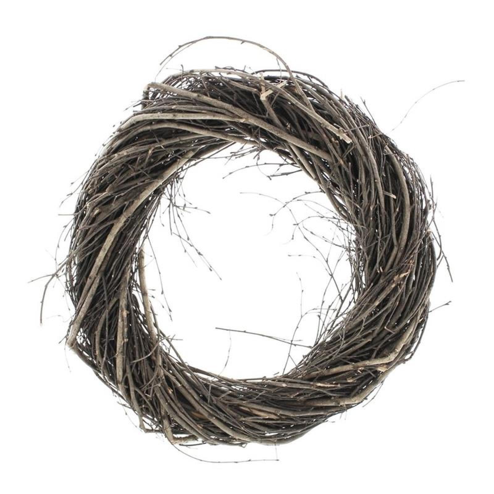 großer Deko-Kranz aus Reisig, Ø 45 cm, braun, Reisigkranz