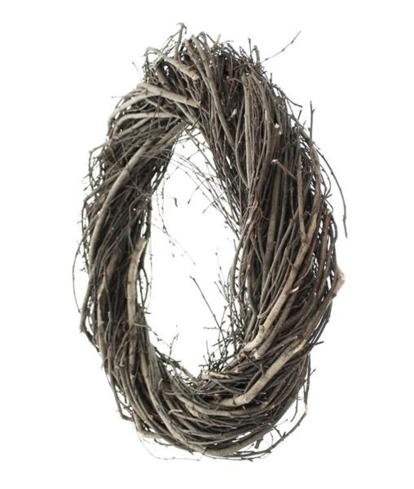 großer Deko-Kranz aus Reisig, Ø 45 cm, braun, Reisigkranz