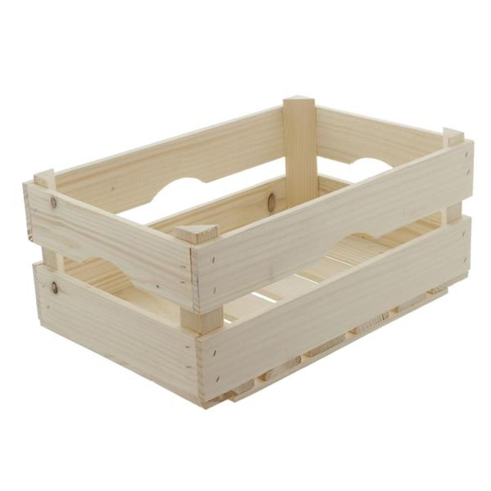 Holzsteige natur 39x26x16 cm, Weinkiste Apfelkiste Obstkiste Holzkiste Holzbox