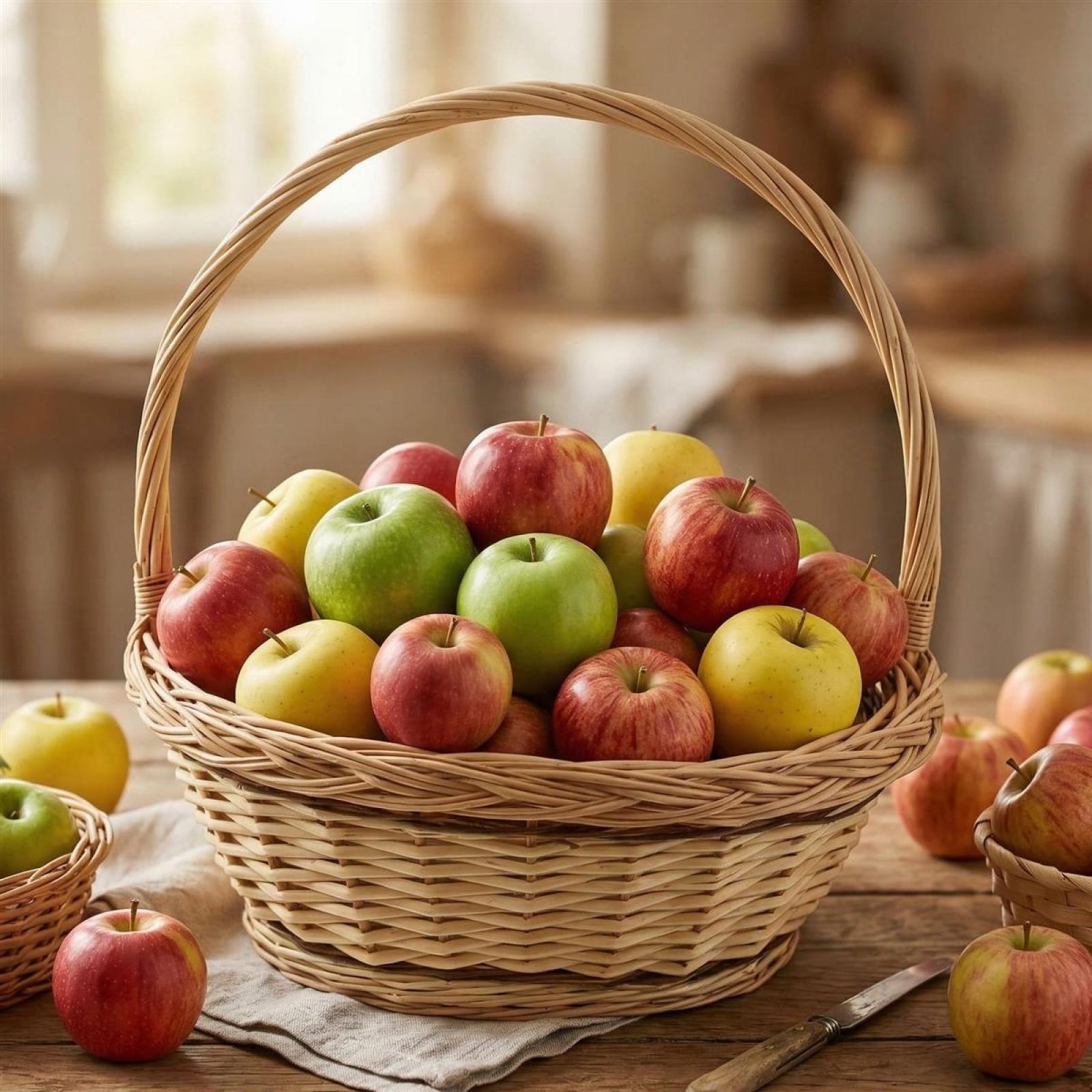 Bügelkorb "Zopfrand" groß, aus Weide geflochten, weiß, Obstkorb, Blumenkorb, Tragekorb, Flechtkorb