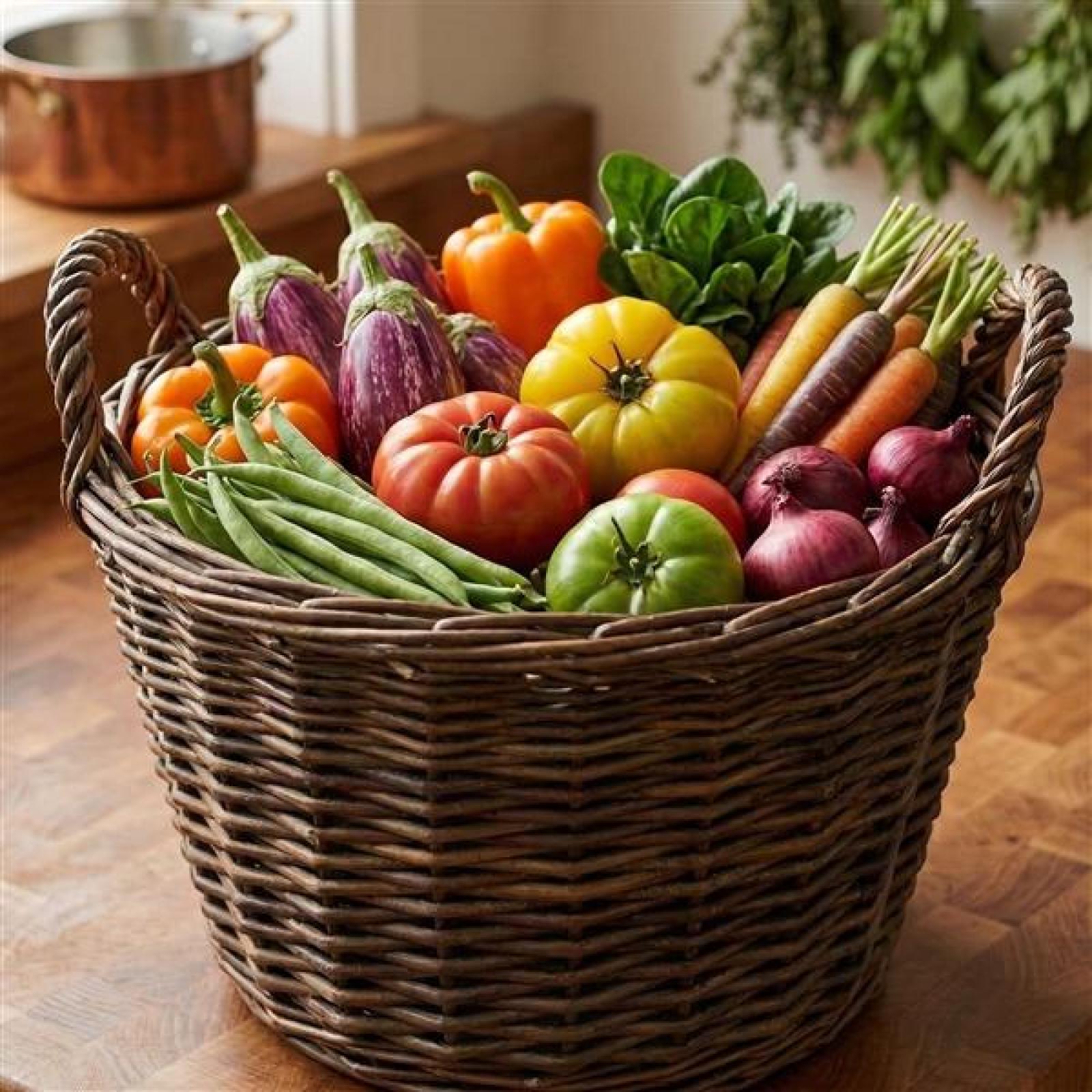 Füllkorb "Rustikal" aus Weide, braun, mittel, rund Ø 33x22 cm, Weidenkorb, Obstkorb, Flechtkorb, Aufbewahrungskorb