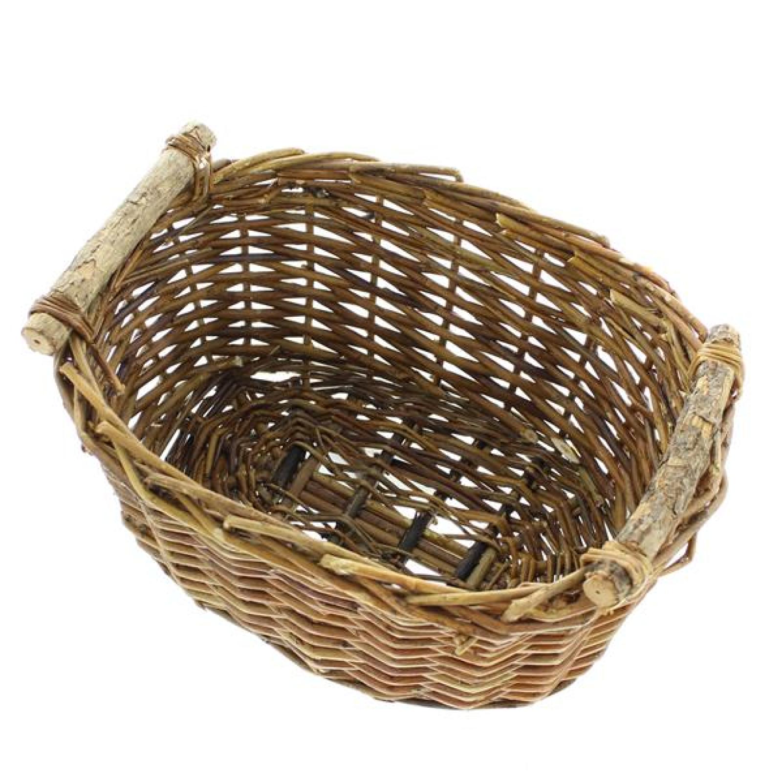 Füllkorb aus Weide groß, 36x27 cm, braun, Obstkorb, Erntekorb, Servierkorb
